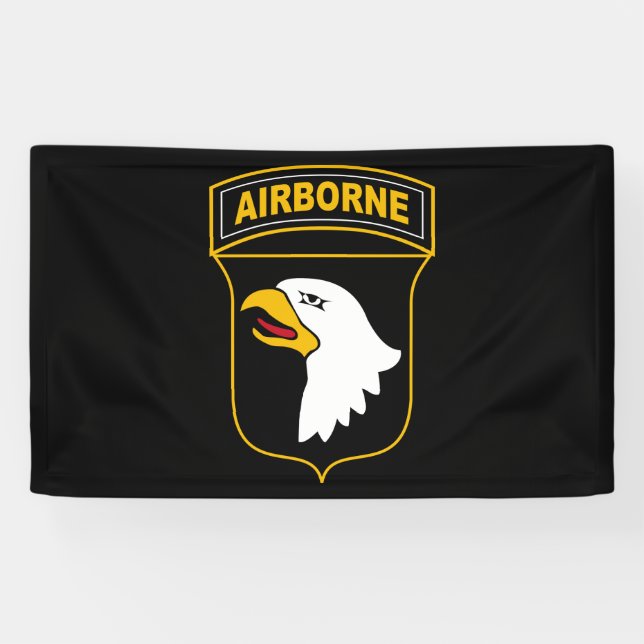 101. Im Flugzeug Abteilung Militärveteran Banner (Horizontal)