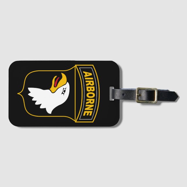 101. Im Flugzeug Abteilung Militärveteran Gepäckanhänger (Vorderseite (Horizontal))