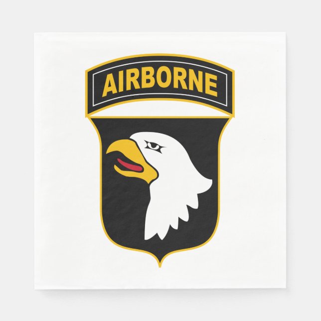 101. Im Flugzeug Abteilung Militärveteran Serviette (Vorderseite)
