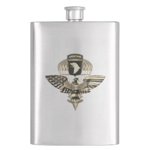 101. Im Flugzeug Abteilung "Screaming Eagles" Flas Flachmann