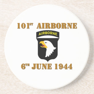 101. Im Flugzeug D-Day-Normandie Getränkeuntersetzer
