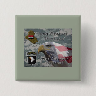 101. Im Flugzeug Div Irak-Kampf Veteran Button