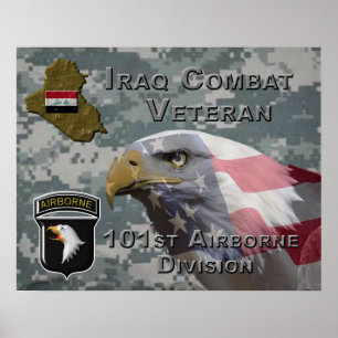 101. Im Flugzeug Div Irak-Kampf Veteran Poster