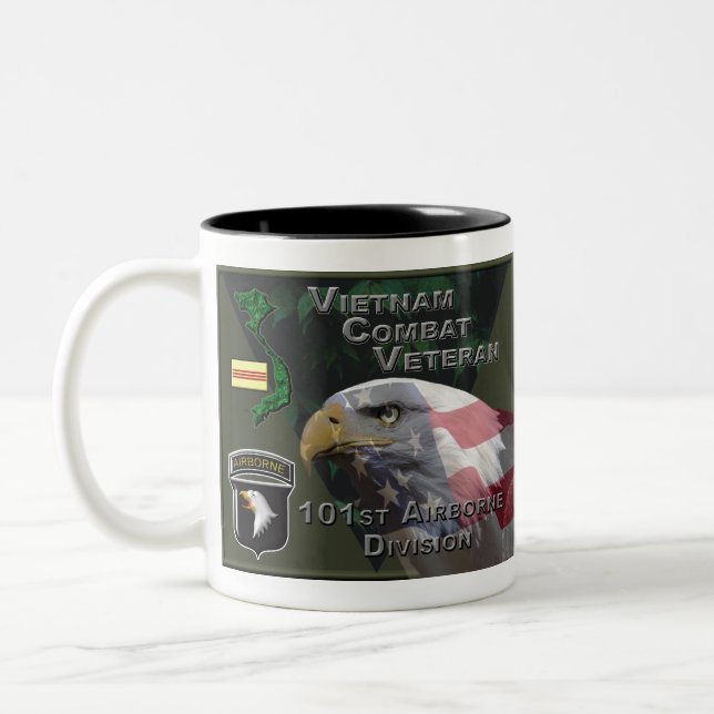 101. Im Flugzeug Div Vietnam Kampf Veteran Zweifarbige Tasse (Links)