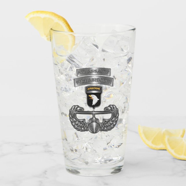 101. Im Flugzeug Division "Air Assault Abzeichen" Glas (Vorderseite Ice)