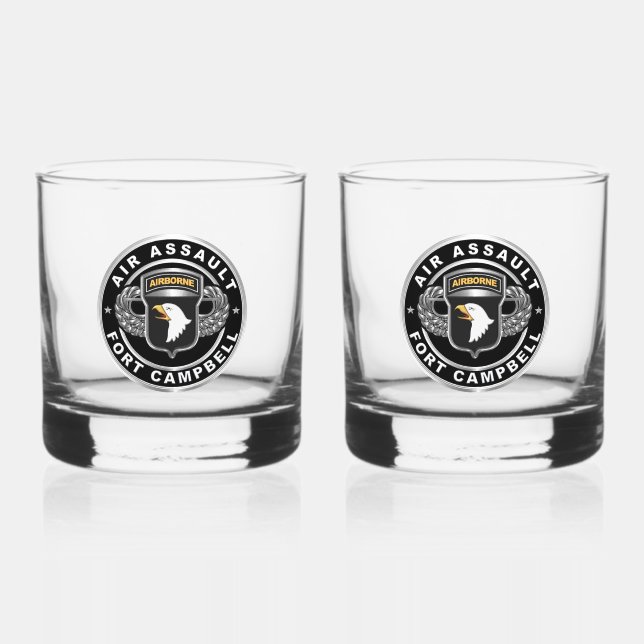 101. Im Flugzeug Division Air Assault Whiskyglas (Vorderseite)