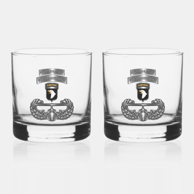 101. Im Flugzeug Division Air Assault Whiskyglas (Vorderseite)