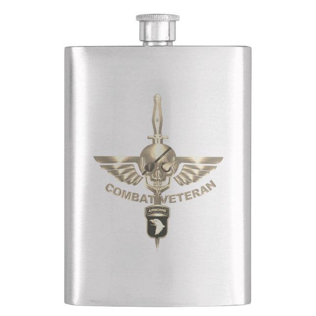 101. Im Flugzeug Division "Combat Veteran" Flasche Flachmann (Vorderseite)