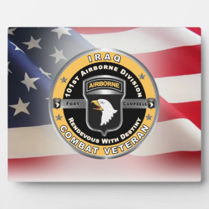 101. Im Flugzeug Division Iraq Veteran Fotoplatte