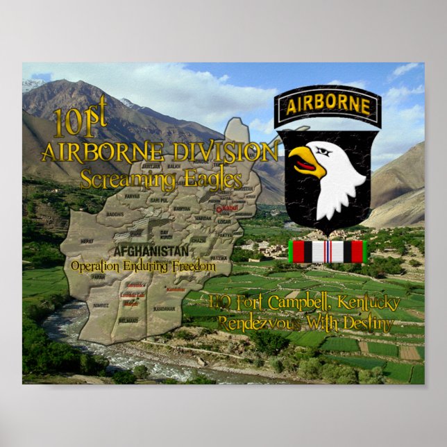 101. Im Flugzeug Division OEF Veteran Poster (Vorne)