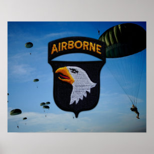 101. Im Flugzeug Division Patch Poster