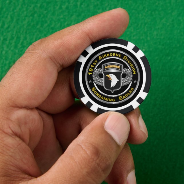 101. Im Flugzeug Division Pokerchips (Hand)