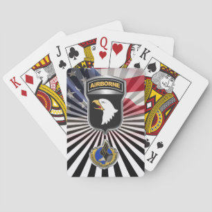 101. Im Flugzeug Division Rakkasans Patch Spielkarten