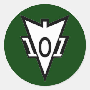 101. Im Flugzeug Division Recondo-Taschenpatch 2 Runder Aufkleber