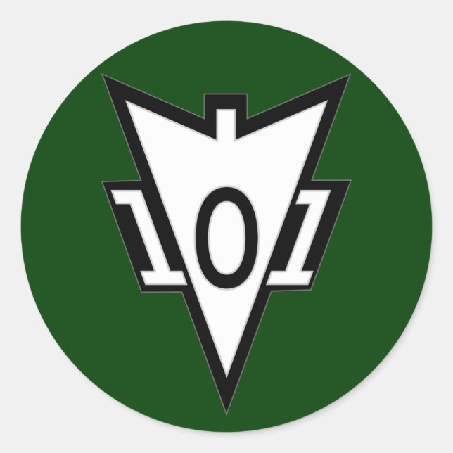 101. Im Flugzeug Division Recondo-Taschenpatch 2 Runder Aufkleber (Vorderseite)