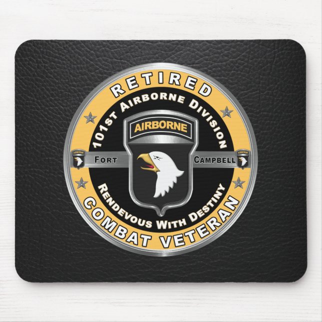 101. Im Flugzeug Division Remüde Veteran Mousepad (Vorne)