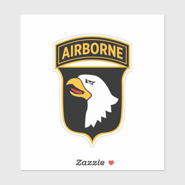 101. Im Flugzeug Division Screaming Eagles Aufkleber (Blatt)