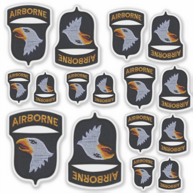 101. Im Flugzeug Division Screaming Eagles Contour Aufkleber (Vorderseite)