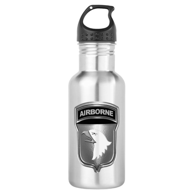 101. Im Flugzeug Division Screaming Eagles Edelstahlflasche (Vorderseite)