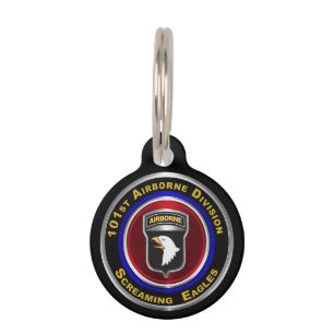 101. Im Flugzeug Division Screaming Eagles Haustiermarke