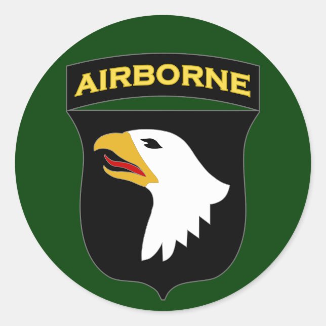 101. Im Flugzeug Division SSI Runder Aufkleber (Vorderseite)