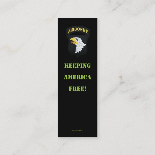 101. im Flugzeug Division vet Patches Visitenkarte (Vorderseite)