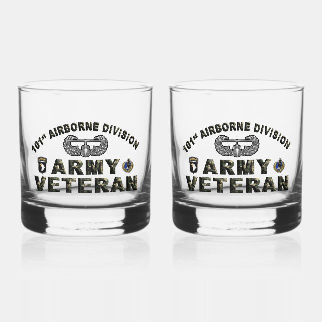 101. Im Flugzeug Division Veteran Whiskyglas (Vorderseite)