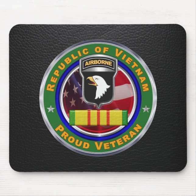 101. Im Flugzeug Division Vietnam Veteran Mousepad (Vorne)