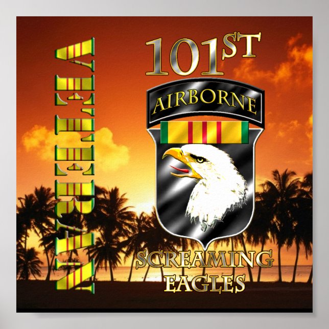 101. Im Flugzeug Division Vietnam Veteran Poster (Vorne)