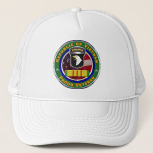 101. Im Flugzeug Division Vietnam Veteran Truckerkappe