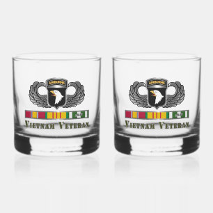 101. Im Flugzeug Division Vietnam Veteran Whiskyglas