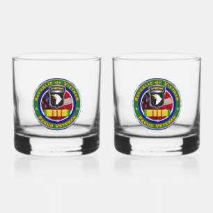 101. Im Flugzeug Division Vietnam Veteran Whiskyglas