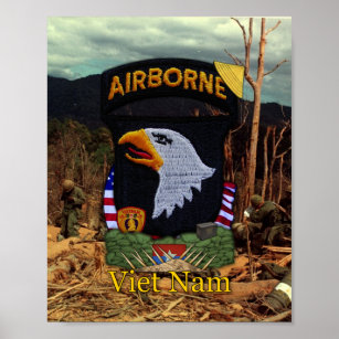 101. Im Flugzeug Division Vietnam War Patch Print Poster