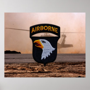 101. Im Flugzeug Screaming Eagles Patch Poster