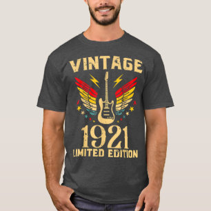 101 Jahre alt Geburtstags Gitarrenspieler Gitarris T-Shirt