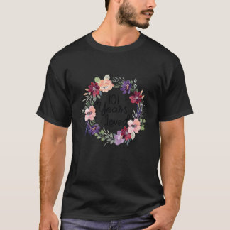 101 Jahre Geliebte Florale 101. Geburtstag Frauen  T-Shirt
