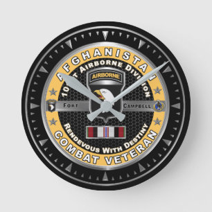 101. Luftlandedivision Afghanistan Veteran Runde Wanduhr