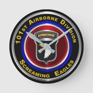 101. Luftlandedivision Screaming Eagles Runde Wanduhr