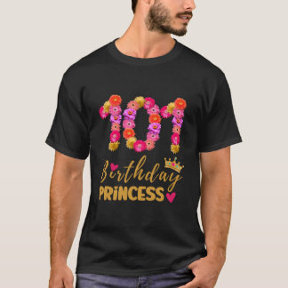 101 Princess Flower Its My 101Th T-Shirt