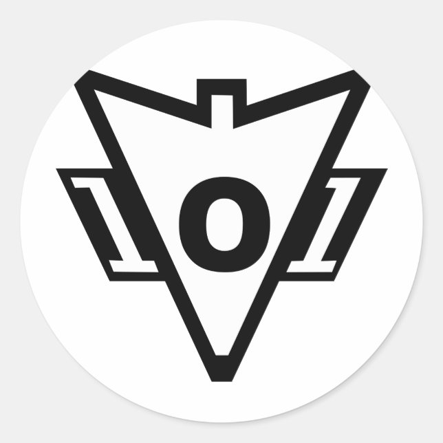 101. RUNDER AUFKLEBER (Vorderseite)