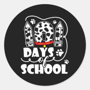 101 Tage Dalmatiner in der Schule 100 Tage schlaue Runder Aufkleber