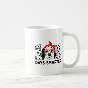 101 Tage schlauer 101. Tag Schule Dalmatiner Hund  Kaffeetasse
