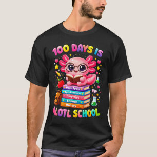 101 Tage Schule Axolotl süß Kinder Lehrer Party T-Shirt