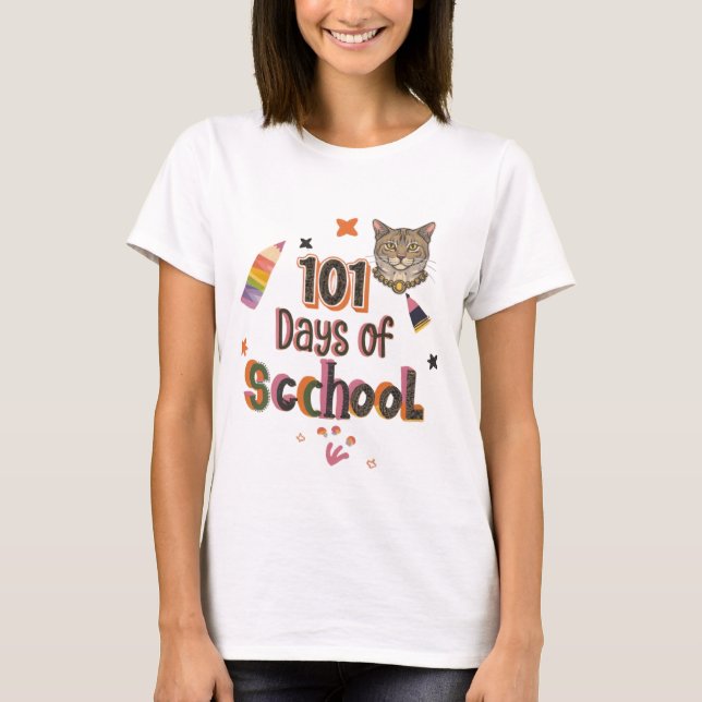 101 Tage Schule Dalmatienkatze T-Shirt (Vorderseite)