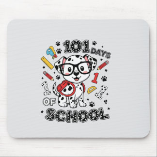 101 Tage Schule Süßes Hund T-Shirt | Zurück zur Sc Mousepad