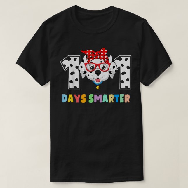 101 Tage Smarterer Dalmatinalunterricht Kinder  T-Shirt (Design vorne)