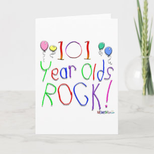 101 Year Olds Rock! Greeting Card Karte