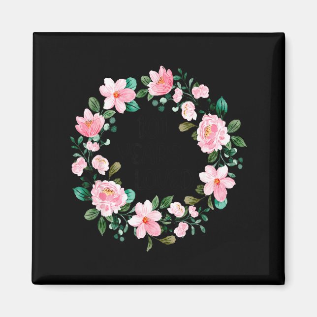 101 Years Loved Women Men 101 Years Old Cool 101st Magnet (Vorne)