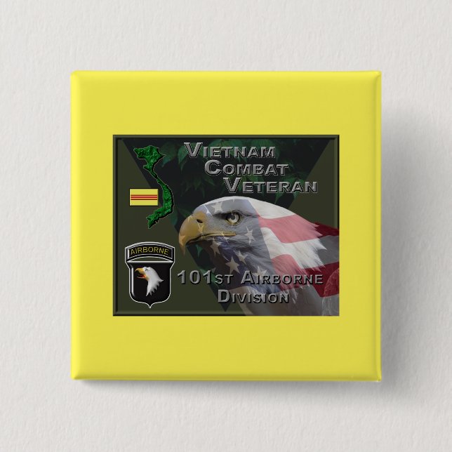 101st Airborne Div Vietnam Veteran Button (Vorderseite)