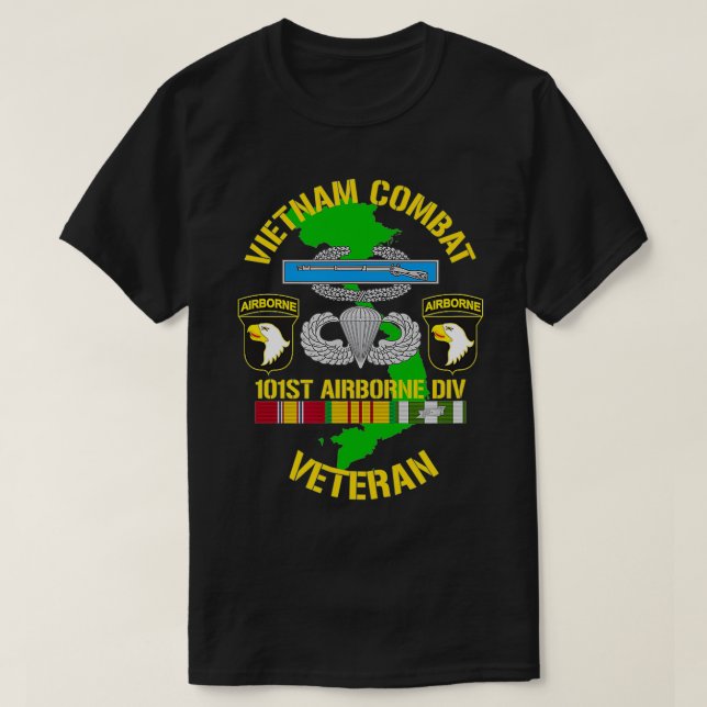 101st Airborne Division - Vietnam Combat Veteran T-Shirt (Design vorne)